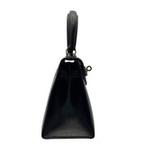 エルメス HERMES ミニケリー20 ○S刻 ブラック GD金具 ボックスカーフ レディース ショルダーバッグ