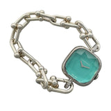 ティファニー TIFFANY＆CO ハードウェア ウォッチ 73331277 ブルー SS/SV/8Pダイヤ クオーツ レディース 腕時計