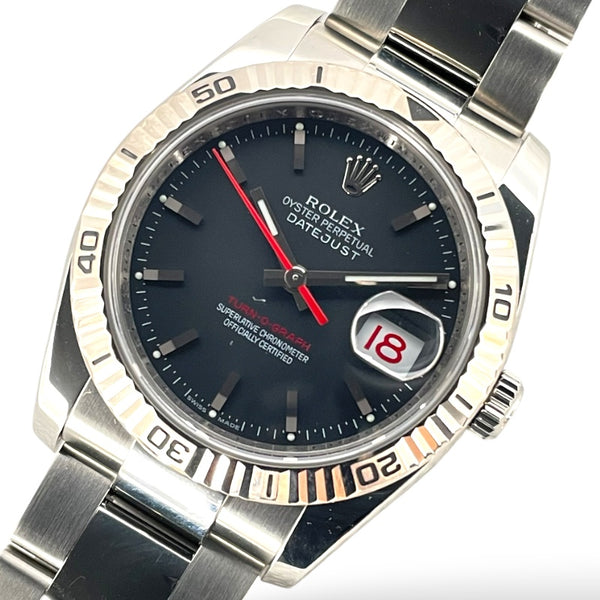 ロレックス ROLEX ターノグラフ 116264 ブラック K18WG/SS メンズ 腕時計