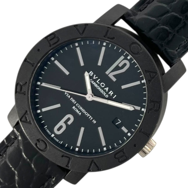 ブルガリ BVLGARI ブルガリブルガリ  BBW40CGLD ブラック カーボン メンズ 腕時計