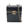 シャネル CHANEL ボックスショルダー AP2656 ブラック×GD金具 ラム レディース ショルダーバッグ