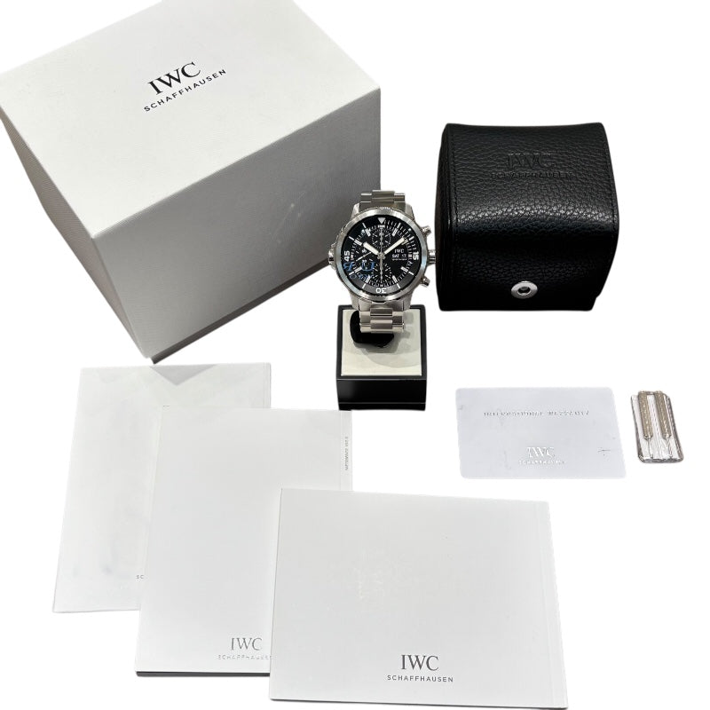 インターナショナルウォッチカンパニー IWC アクアタイマー クロノグラフ IW376804 ブラック ステンレススチール SS メンズ 腕時計