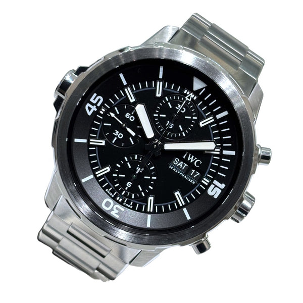 インターナショナルウォッチカンパニー IWC アクアタイマー クロノグラフ IW376804 ブラック ステンレススチール SS メンズ 腕時計