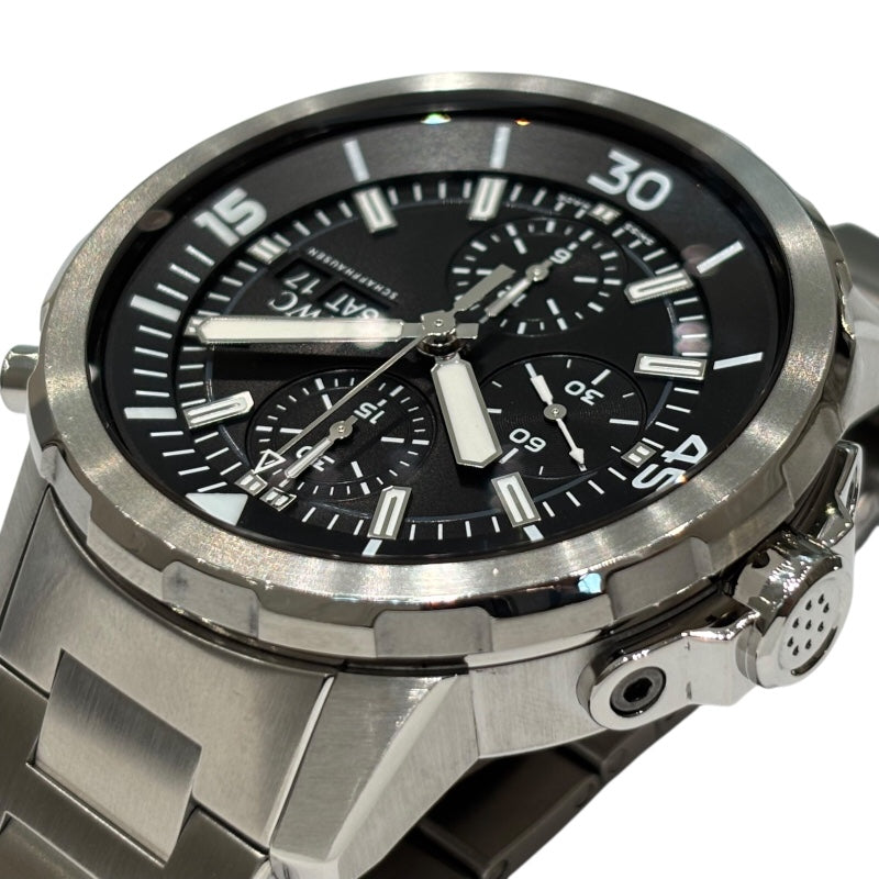 インターナショナルウォッチカンパニー IWC アクアタイマー クロノグラフ IW376804 ブラック ステンレススチール SS メンズ 腕時計