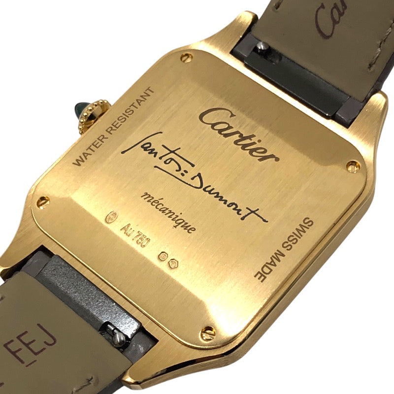 カルティエ Cartier サントス デュモンLM WGSA0097 グレー K18YG/革