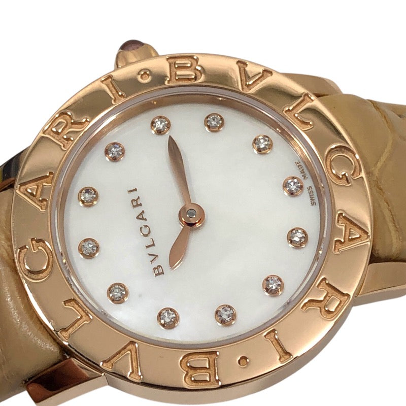 ブルガリ BVLGARI ブルガリブルガリ BBLP26WGL/12 ホワイトシェル 750PG レディース 腕時計