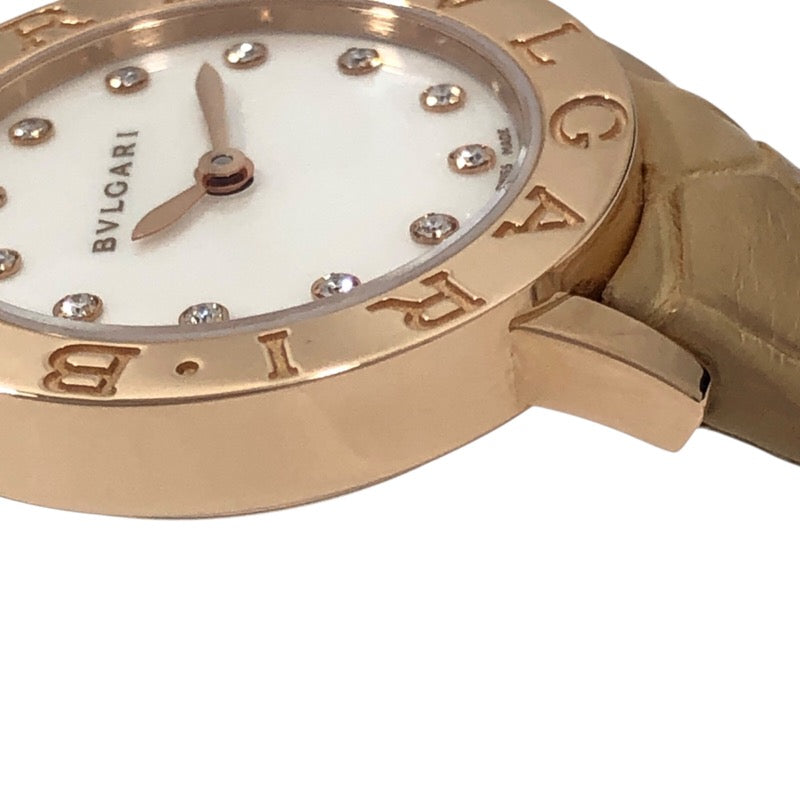 ブルガリ BVLGARI ブルガリブルガリ BBLP26WGL/12 ホワイトシェル 750PG レディース 腕時計