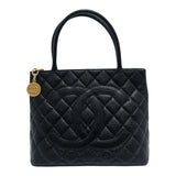 シャネル CHANEL 復刻トート A01804 ブラック キャビア レディース ハンドバッグ