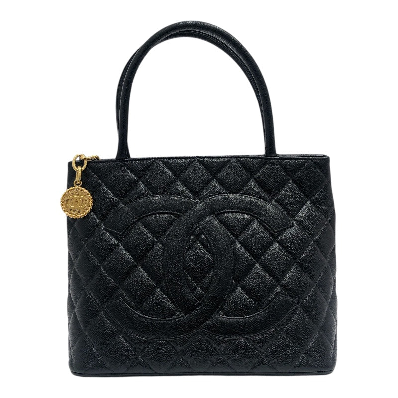 シャネル CHANEL 復刻トート A01804 ブラック キャビア レディース ハンドバッグ
