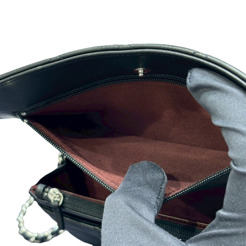 シャネル CHANEL マトラッセチェーンバッグ ブラック カーフレザーカーフ/SV金具 レディース ショルダーバッグ