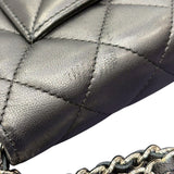 シャネル CHANEL マトラッセチェーンバッグ ブラック カーフレザーカーフ/SV金具 レディース ショルダーバッグ