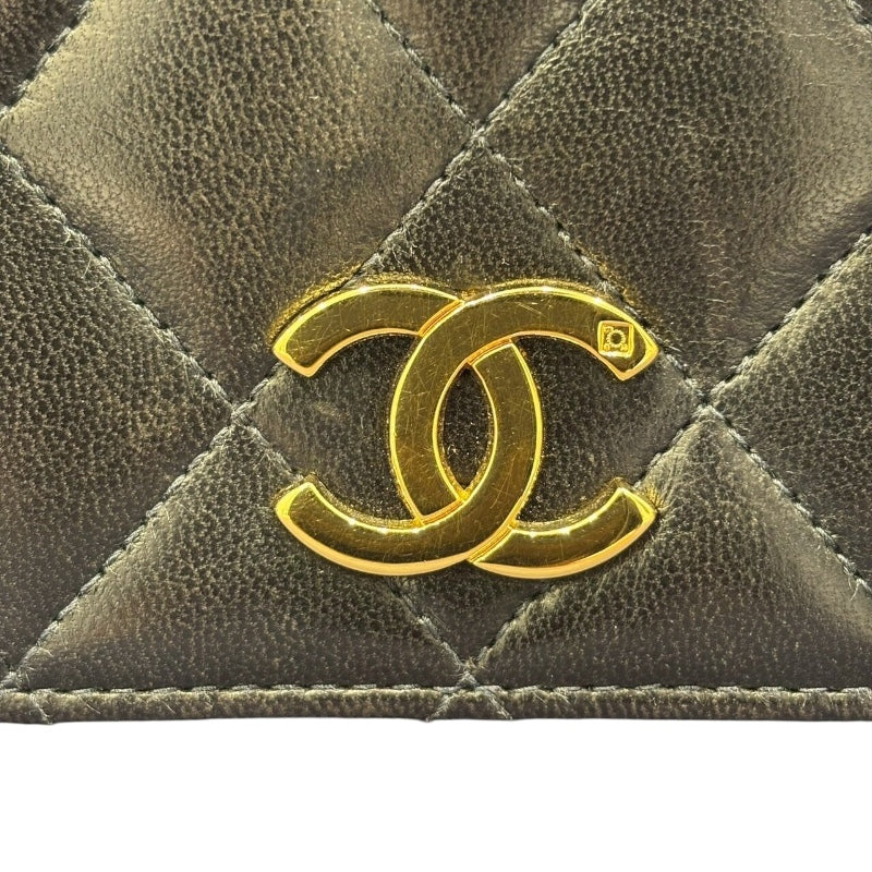 シャネル CHANEL マトラッセチェーンショルダー ブラック ラムスキン/GD金具 レディース ショルダーバッグ