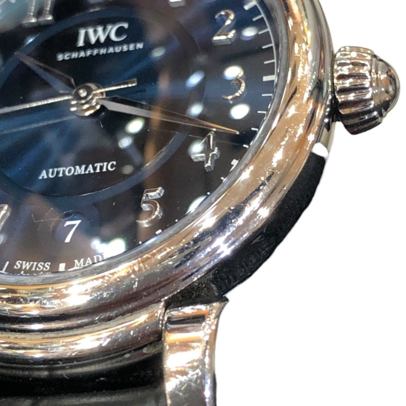 インターナショナルウォッチカンパニー IWC ダヴィンチオートマティック36 IW458312 ネイビー SS/革ベルト メンズ 腕時計