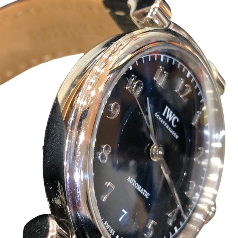 インターナショナルウォッチカンパニー IWC ダヴィンチオートマティック36 IW458312 ネイビー SS/革ベルト メンズ 腕時計