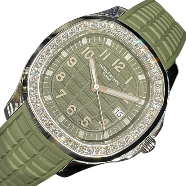 パテック・フィリップ PATEK PHILIPPE アクアノート ルーチェ 5267/200A-011 グリーン SS×ラバー クオーツ レディース 腕時計