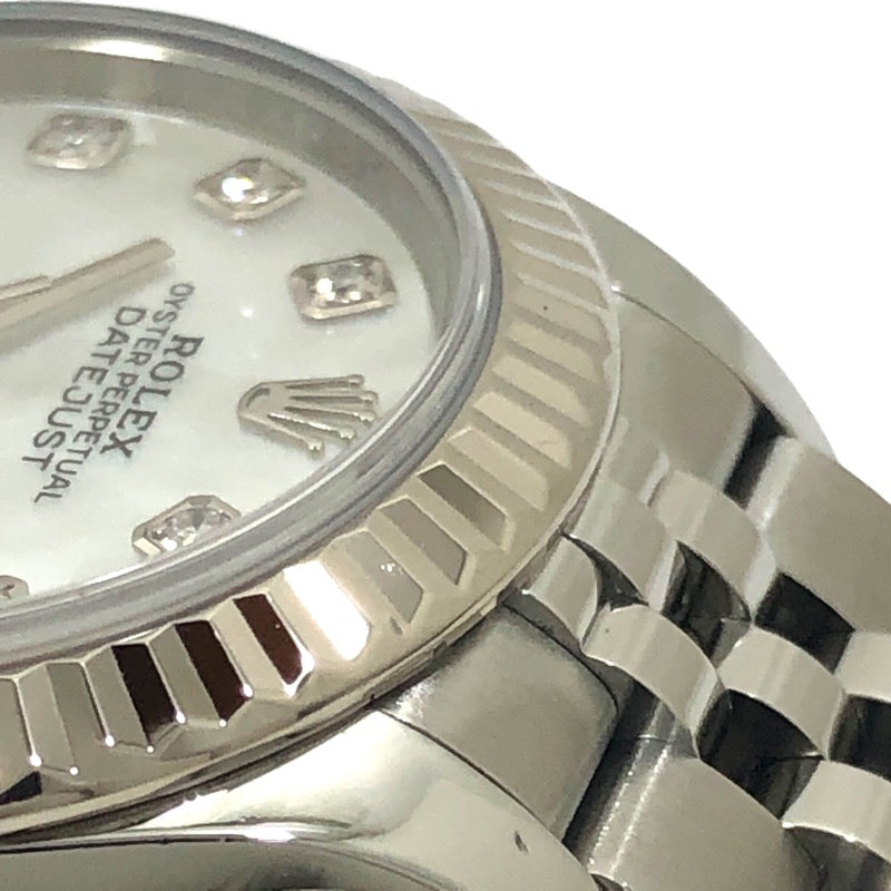 ロレックス ROLEX デイトジャスト28 ランダムシリアル 279174NG ホワイトシェル ジュビリーブレス SS/K18WG レディース 腕時計