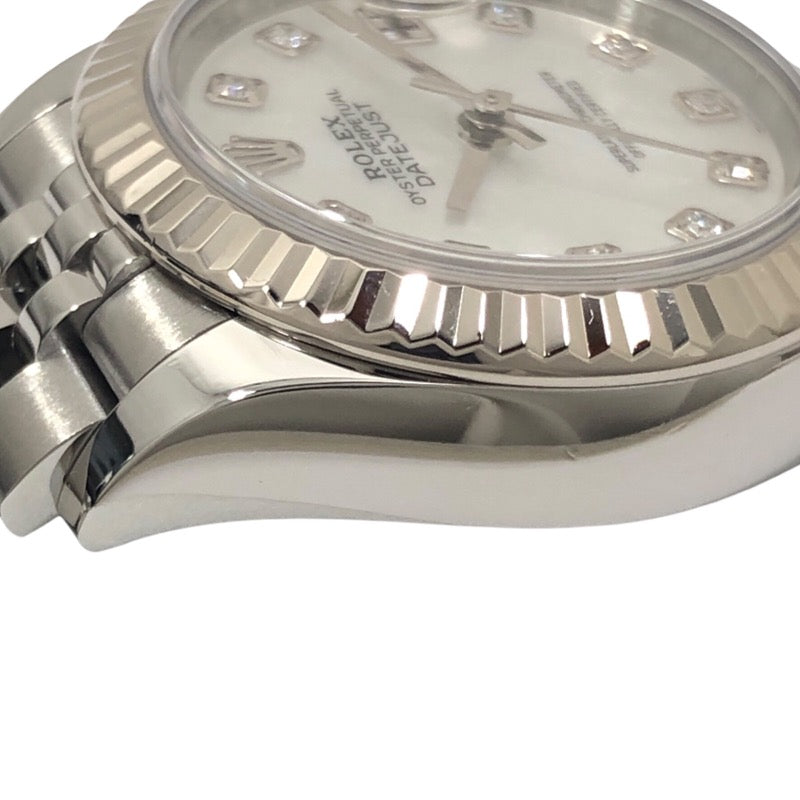 ロレックス ROLEX デイトジャスト28 ランダムシリアル 279174NG ホワイトシェル ジュビリーブレス SS/K18WG レディース 腕時計