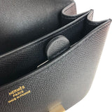 エルメス HERMES コンスタンス3ミニ K刻 ブラック ゴールド金具 ヴォーエプソン レディース ショルダーバッグ