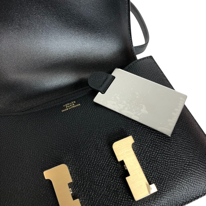 エルメス HERMES コンスタンス3ミニ K刻 ブラック ゴールド金具 ヴォーエプソン レディース ショルダーバッグ