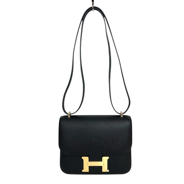エルメス HERMES コンスタンス3ミニ K刻 ブラック ゴールド金具 ヴォーエプソン レディース ショルダーバッグ