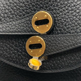 エルメス HERMES リンディミニ W刻印 ブラック ×GD金具 トリヨン レディース ショルダーバッグ