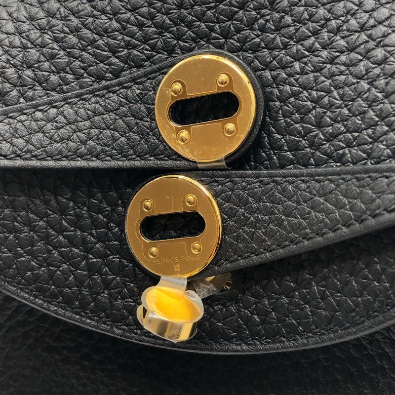 エルメス HERMES リンディミニ W刻印 ブラック ×GD金具 トリヨン レディース ショルダーバッグ