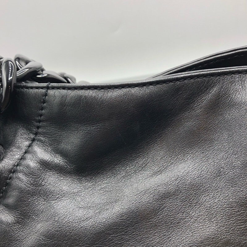シャネル CHANEL ココマークプラチェーントートバッグ ブラック ラム レディース トートバッグ