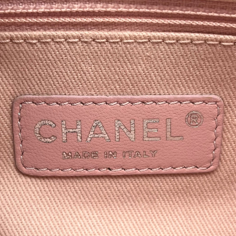 シャネル CHANEL ドーヴィル メッセンジャーバッグ A93183 ピンク×ホワイト シルバー金具 ラフィア/レザー レディース ショルダーバッグ