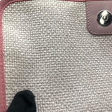 シャネル CHANEL ドーヴィル メッセンジャーバッグ A93183 ピンク×ホワイト シルバー金具 ラフィア/レザー レディース ショルダーバッグ