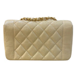 シャネル CHANEL ダイアナ22 A01164 8番台 ベージュ×ゴールド金具 キャビアスキン レディース ショルダーバッグ