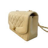シャネル CHANEL ダイアナ22 A01164 8番台 ベージュ×ゴールド金具 キャビアスキン レディース ショルダーバッグ