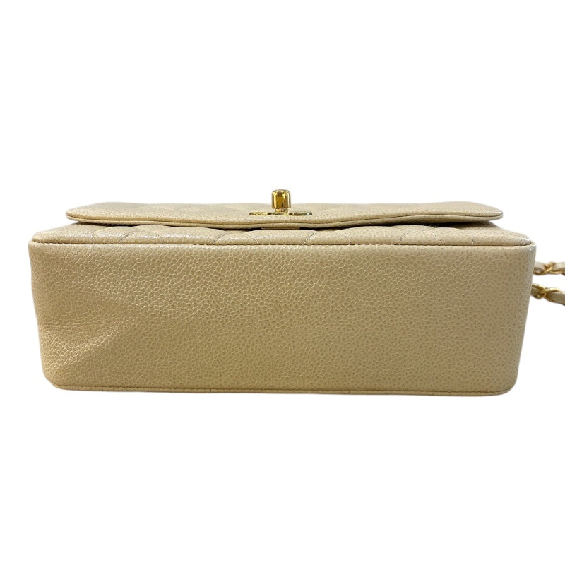 シャネル CHANEL ダイアナ22 A01164 8番台 ベージュ×ゴールド金具 キャビアスキン レディース ショルダーバッグ