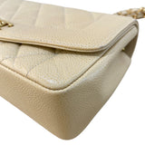 シャネル CHANEL ダイアナ22 A01164 8番台 ベージュ×ゴールド金具 キャビアスキン レディース ショルダーバッグ