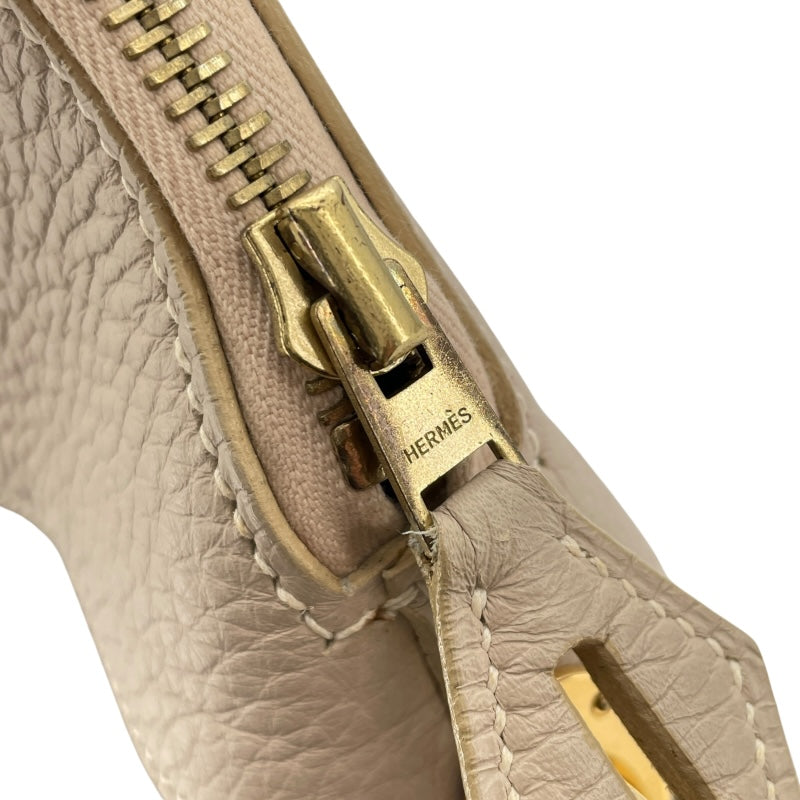 エルメス HERMES ボリード35 □F刻 べトンxブラック　ゴールド金具 トゴ/アマゾニ レディース ショルダーバッグ