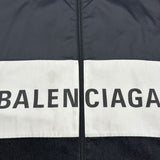 バレンシアガ BALENCIAGA デニム切替ロゴポプリンジャケット 529213 ブラック ナイロン メンズ その他アウター