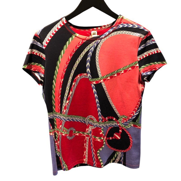 エルメス HERMES 総柄プリントTシャツ コットン レディース 半袖Ｔシャツ