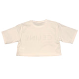 セリーヌ CELINE ロゴプリントクロップドTシャツ 2X761671Q コットン レディース 半袖Ｔシャツ