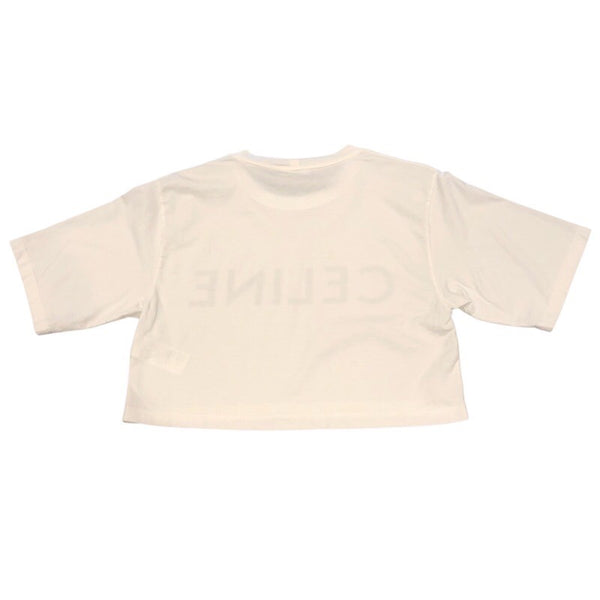 セリーヌ CELINE ロゴプリントクロップドTシャツ 2X761671Q コットン レディース 半袖Ｔシャツ