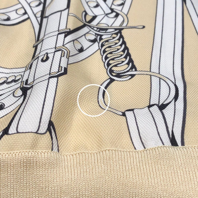 エルメス HERMES ツイルレーヌショートスリープニット 2E2814DO アイボリー シルク レディース その他トップス