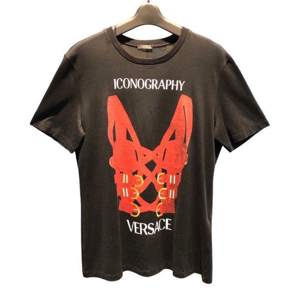 ヴェルサーチェ VERSACE トップス 希少】VERSACE ヴェルサーチェ メデューサ Tシャツ ラインストーン M