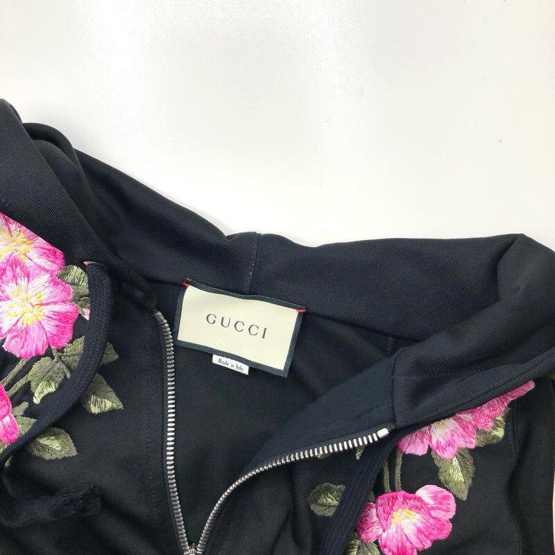 グッチ GUCCI フローラル刺繍ジップアップパーカー 472245 ポリエステル レディース パーカー