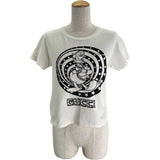 グッチ GUCCI ×Disney ロゴプリントTシャツ 644674 ホワイト コットン レディース 半袖Ｔシャツ