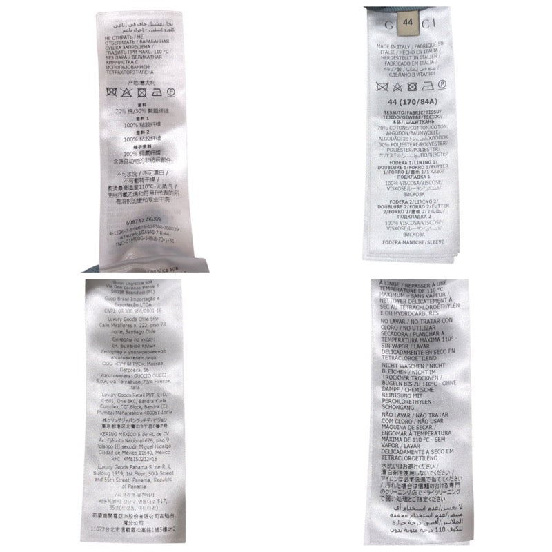 グッチ GUCCI GG総柄コットンブレンドフォーマルジャケット 698742 ネイビー コットン メンズ テーラードジャケット