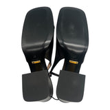 グッチ GUCCI ホースビット ヒールサンダル 643892 ブラック×ゴールド― レザー レディース サンダル