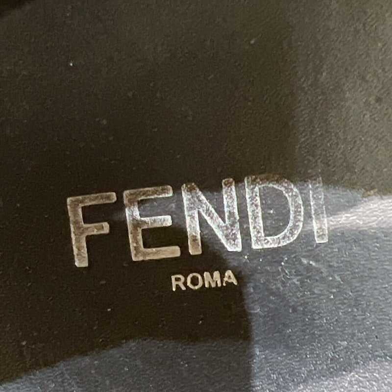 フェンディ FENDI FFロゴカットスニーカー 7E1202 ブラック/ブラウン/イエロー コットン メンズ スニーカー