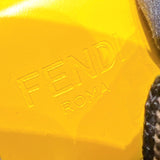 フェンディ FENDI FFロゴカットスニーカー 7E1202 ブラック/ブラウン/イエロー コットン メンズ スニーカー