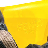 フェンディ FENDI FFロゴカットスニーカー 7E1202 ブラック/ブラウン/イエロー コットン メンズ スニーカー