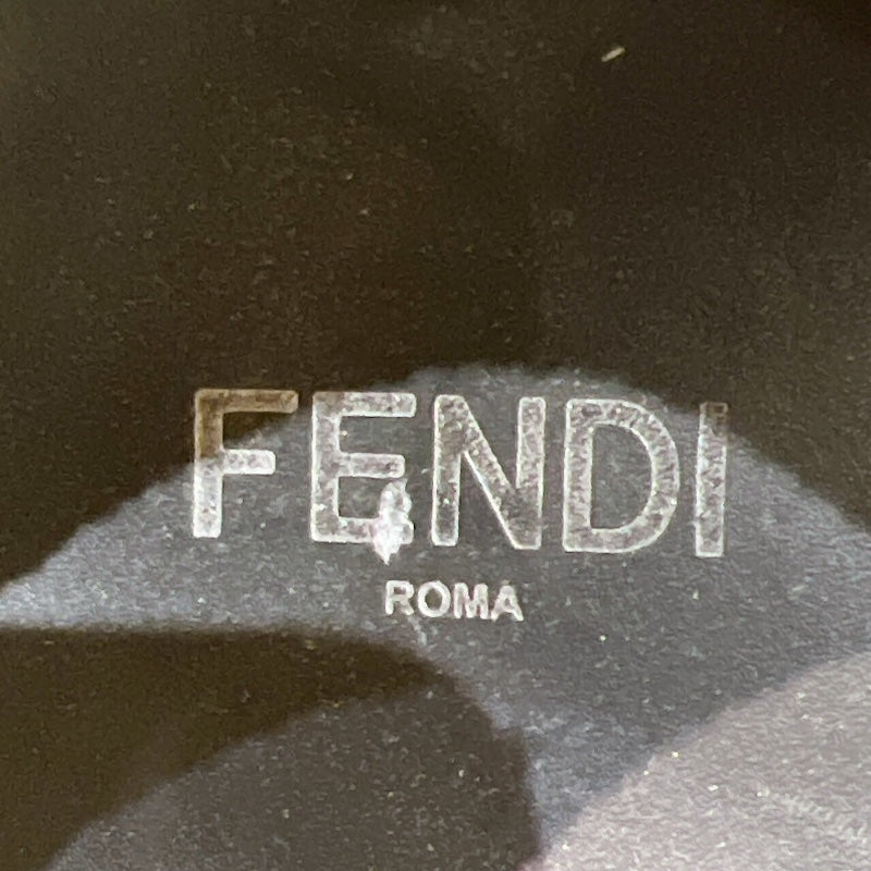 フェンディ FENDI FFロゴカットスニーカー 7E1202 ブラック/ブラウン/イエロー コットン メンズ スニーカー