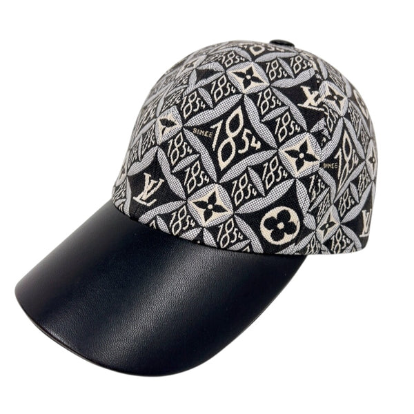 ルイ・ヴィトン LOUIS VUITTON 1854　総柄キャップ グレー　ゴールド金具 コットン ユニセックス その他ファッション雑貨