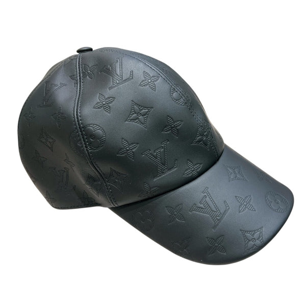 ルイ・ヴィトン LOUIS VUITTON モノグラムシャドウレザーキャップ M76581 ブラック レザー メンズ その他ファッション雑貨